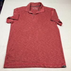 Eddie Bauer Mens Active Golf Polo Shirt Red Short Sleeve Performance Top Medium